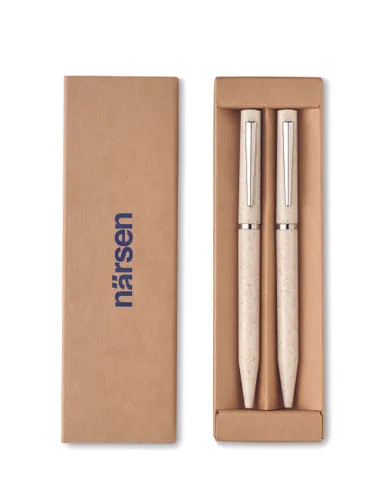 Set de stylo paille de blé/ABS - Peat