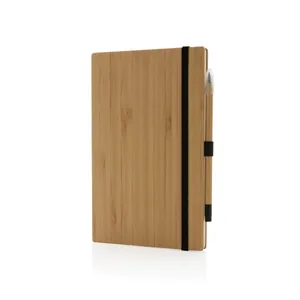 Set publicitaire avec carnet personnalisable et crayon infini en bambou - XD Collection