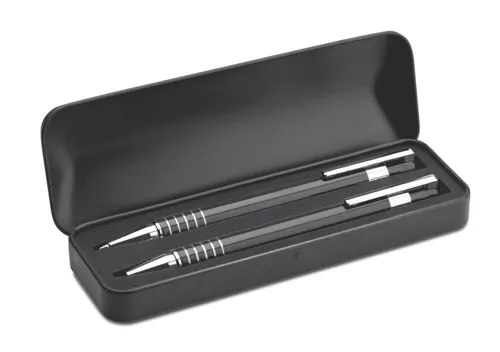 Set stylo bille personnalisé étui métal - Alucolor