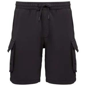 Short cargo écoresponsable délavé personnalisé French Terry homme - Native Spirit | Washed Black