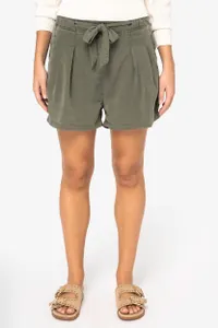 Short écoresponsable délavé personnalisé en lyocell femme - Spasso