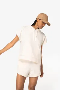 Sweat-shirt écoresponsable à capuche oversize sans manches French Terry femme - Native Spirit