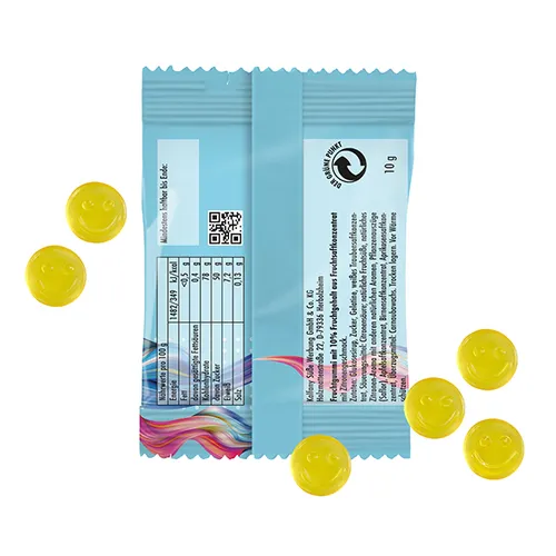 Smiley en gommes de fruits