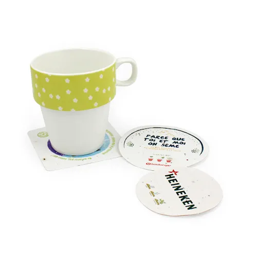 Sous Bock papier graines 120g petit rond