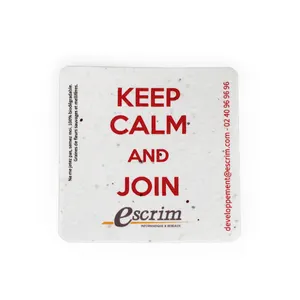 Sous Bock papier graines 80g carré