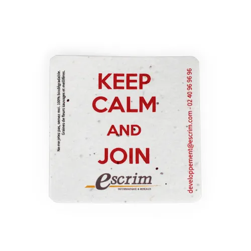 Sous Bock papier graines 80g carré