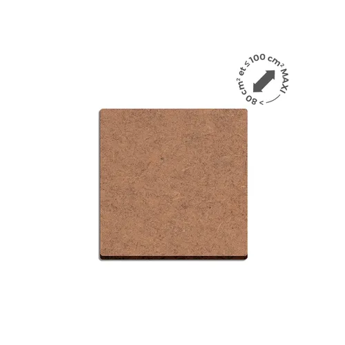 Sous verre création MDF personnalisé ép 3mm 100 cm2 maxi