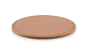 Sous-verre rond en PU personnalisé - Posa | Marron