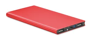 Station de chargement 8000mAh personnalisable - Powerflat8 | Red