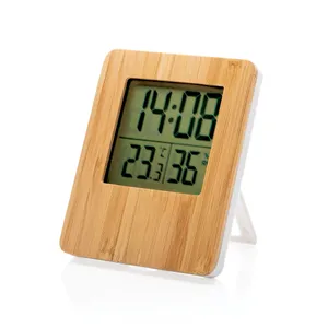 Station météo en bambou personnalisable - XD Collection