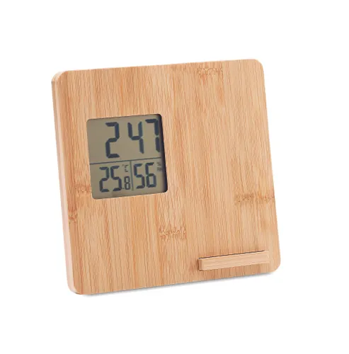 Station météo publicitaire en bambou - Ferrel