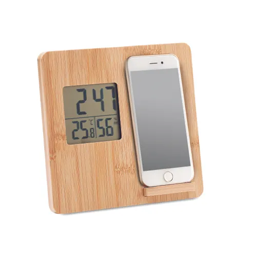 Station météo publicitaire en bambou - Ferrel