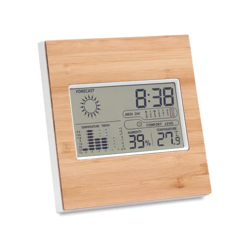 Station météo publicitaire finition bambou - Turku