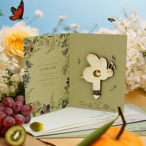 Stick bois à graines en carte