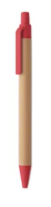 Stylo à bille en bambou personnalisé - Itea Colour | Rouge