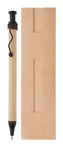 Stylo à bille publicitaire - Kagura | Noir / Beige