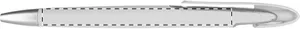 Stylo à bille personnalisé - Serval | Argenté / Blanc
