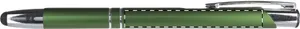 Stylo à bille publicitaire avec stylet - Tunnel | Vert