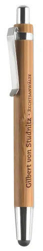 Stylo à bille publicitaire en bambou - Byron