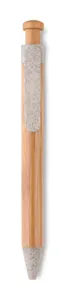 Stylo bambou/paille blé et ABS personnalisable - Toyama | Beige