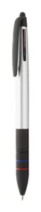 Stylo bille publicitaire 3 couleurs stylet - Trime | Argenté / Noir