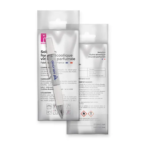 Stylo bille personnalisé avec vaporisateur 4 ml solution hydroalcoolique