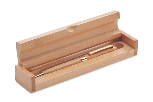 Stylo bille coffret bambou personnalisable - Etna