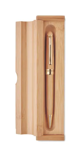 Stylo bille coffret bambou personnalisable - Etna