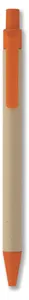 Stylo bille en PLA maïs/papier personnalisable | Orange