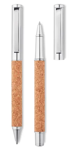 Stylo bille métal boîte liège - Quercus personnalisable.