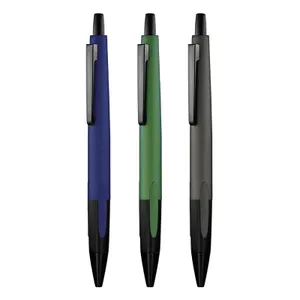 Stylo bille personnalisé écriture bleu corps et clip métal