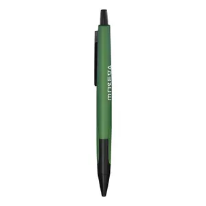 Stylo bille personnalisé écriture bleu corps et clip métal