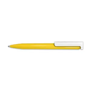 Stylo bille personnalisé écriture bleue corps antibacterien | Jaune 04
