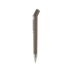 Stylo bille personnalisé écriture bleue corps plastique et clip métal