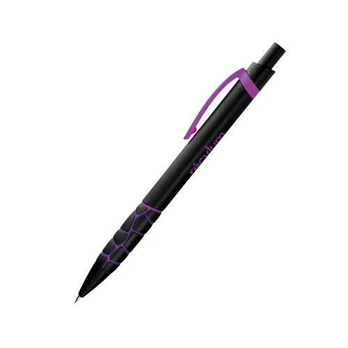 Stylo bille personnalisé écriture noire corps et clip plastique