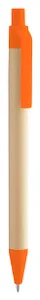 Stylo bille personnalisé - Plarri | Orange / Naturelle