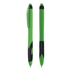 Stylo bille plastique personnalisé écriture noir | Vert 19