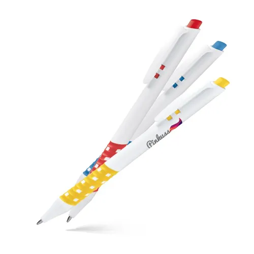 Stylo bille plastique publicitaire écriture bleu