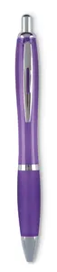 Stylo bille publicitaire à l'encre bleue - Riocolour | Transparent Violet