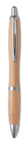 Stylo bille publicitaire en ABS et bambou. - Rio Bamboo | Matt Silver