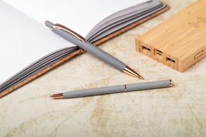 Stylo bille personnalisé - Recepto | Gris