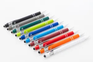 Stylo bille tactile personnalisé - Tonnel Soft | Blanc