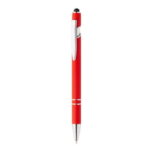 Stylo bille tactile personnalisé - Tonnel Soft | Rouge