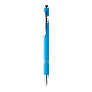 Stylo bille tactile personnalisé - Tonnel Soft | Bleu Clair