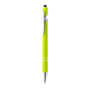 Stylo bille tactile personnalisé - Tonnel Soft | Vert Citron