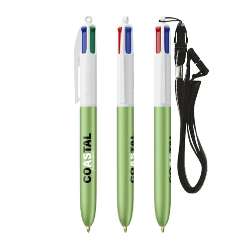 Stylo Glacé avec Lanyard personnalisé BIC® 4 Colours