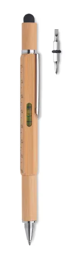 Stylo niveau à bulle en bambou personnalisable - Toolbam