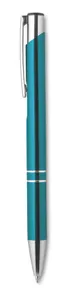 Stylo-poussoir publicitaire à l'encre noire - Bern | Turquoise