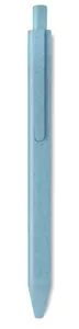 Stylo poussoir publicitaire en paille de blé ABS - Pecas | Blue