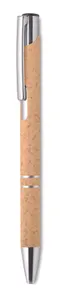 Stylo poussoir publicitaire en paille de blé PP - Bern Pecas | Orange